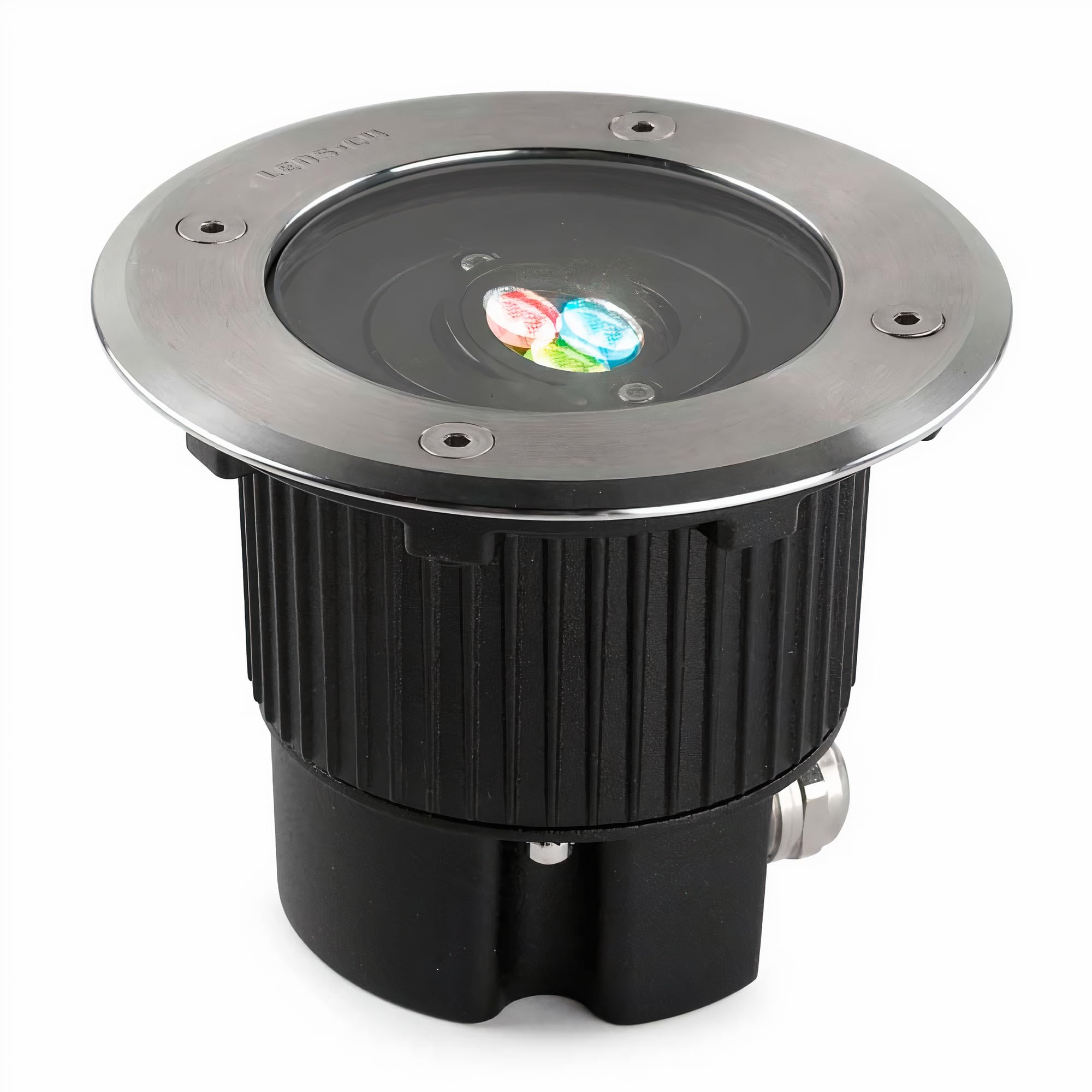LedsC4 Encastrés De Sol IP65-IP67 Gea RGB Easy+ Ø130mm LED 6W Acier Inox AISI 316