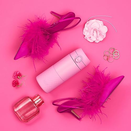 Miniatura 10 de Ion8 Taza de viaje de café a prueba de fugas, aislada al vacío para bebidas calientes, 12 oz12.2 fl oz, flor de rosa