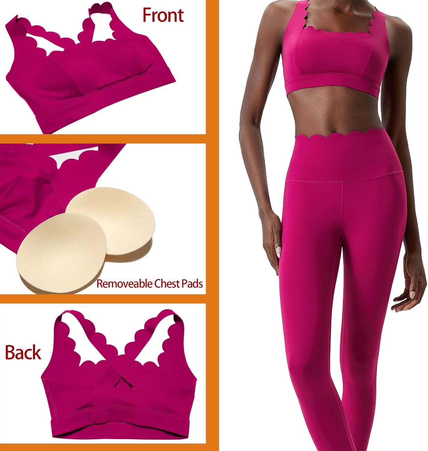 Women Soft Fitness Yoga Bra Gym Crop Top Sexy Back Sports Underwear Female Workout Running Clothes