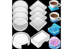 Ultra-Durable Coaster Resin Molds Silicone Set for Perfect DIY Crafts