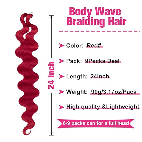 Miniatura 2 de Unionbeauty - Paquete de 9 extensiones de cabello sintético ondulado de 24 pulgadas, color negro, preemplumado, rizado francés, trenzas de ganchillo