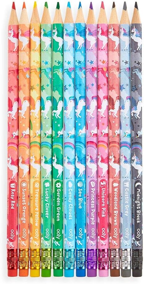 Unicorn coloring pencils