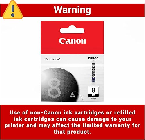 Miniatura 3 de Canon CLI-8 Tanque de tinta negra genuina, compatible con iP5200R, iP5200, iP4200, iP4500, iP4300, MP970, MP960, MP950, MR800R, MP830, MP810, MP800,