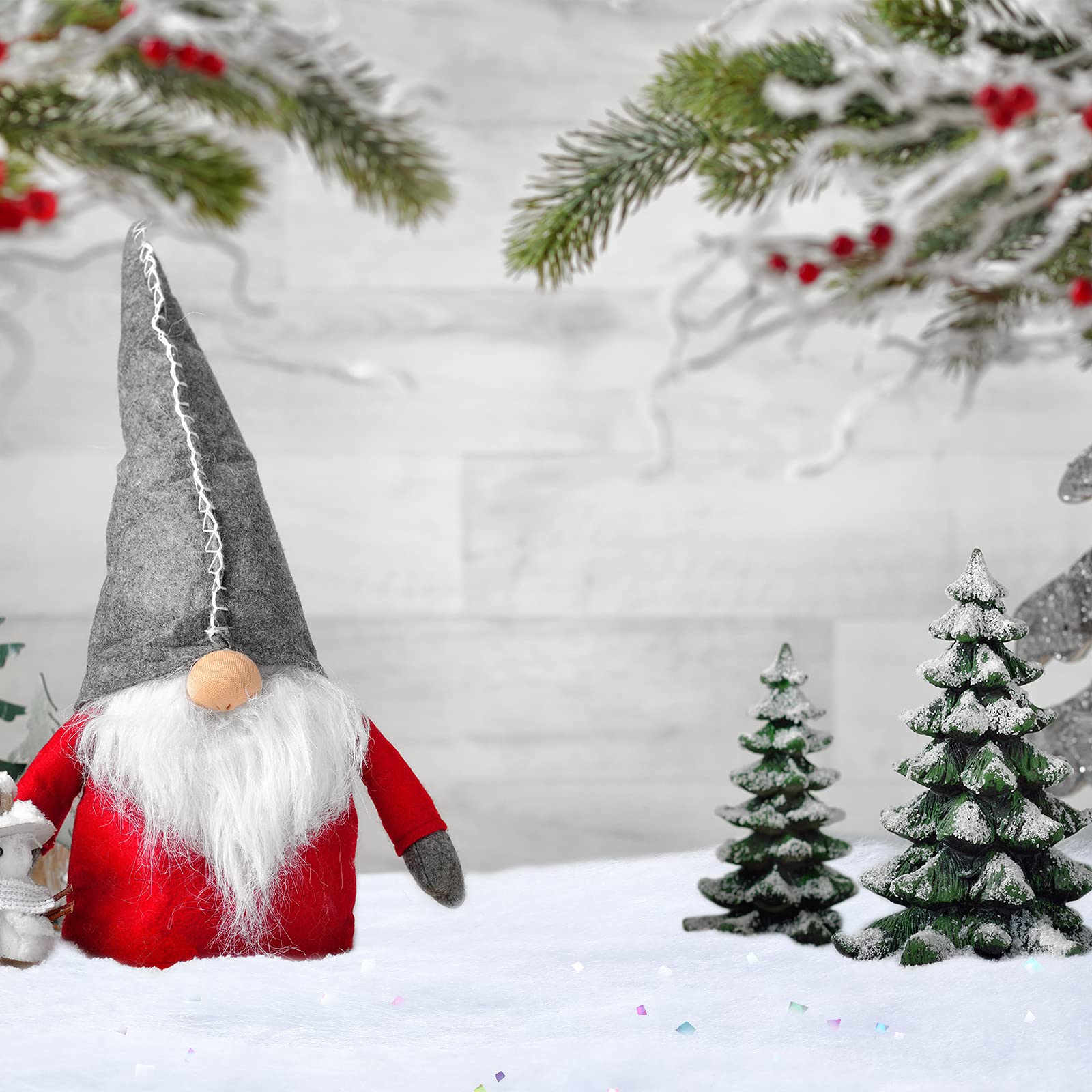 2 stuks kerst nep sneeuw deken 40 x 32 inch kunstmatige glinsterende sneeuw voor dorp display, pluizige boom basis cover, winter wonderland decoraties