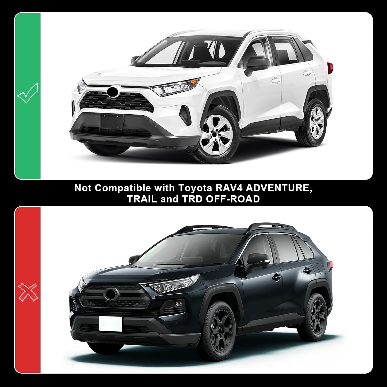 led front bumper fog lights compatible with 2019-2025 5th gen toyota rav4, replacement w/wiring & switch fog light kit