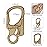 Ahiller Carabiner Clip, Double Anti-Misopening Locking Design, 3 Zinc Alloy Heavy Keychain for Outdoor Camping Hiking, Key Ring Clip (Imitation Ancient Gold-2P)