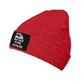 Skull Cap If My Mouth Doesn't Say It My Face Definitely Will Beanie Hat Men Women Knit Hat Winter Slouchy Beanies Red