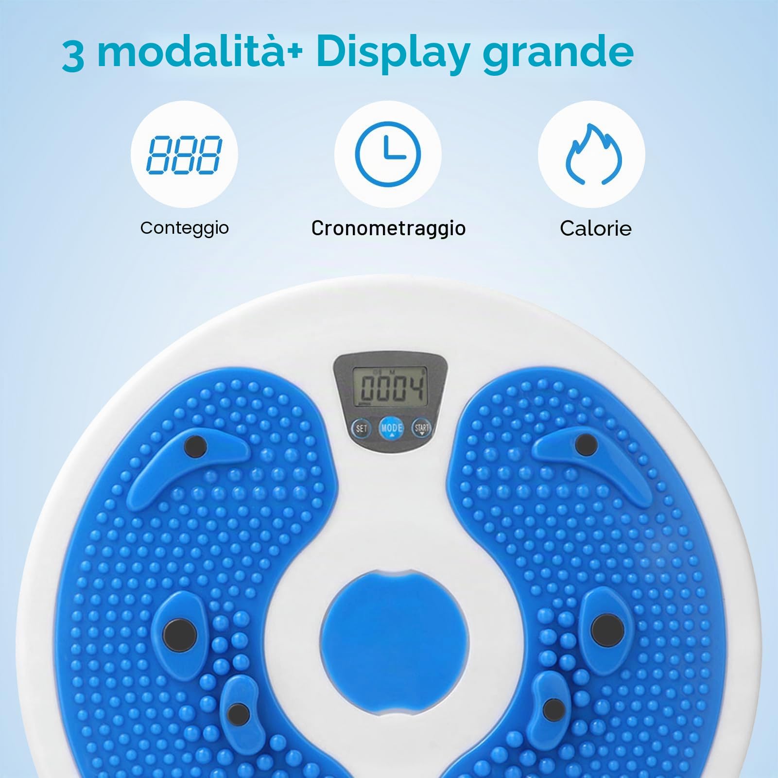Ejoyous, disco per torsione della vita, esercittore addominale per fitness di fianchi e vita, bianco blu