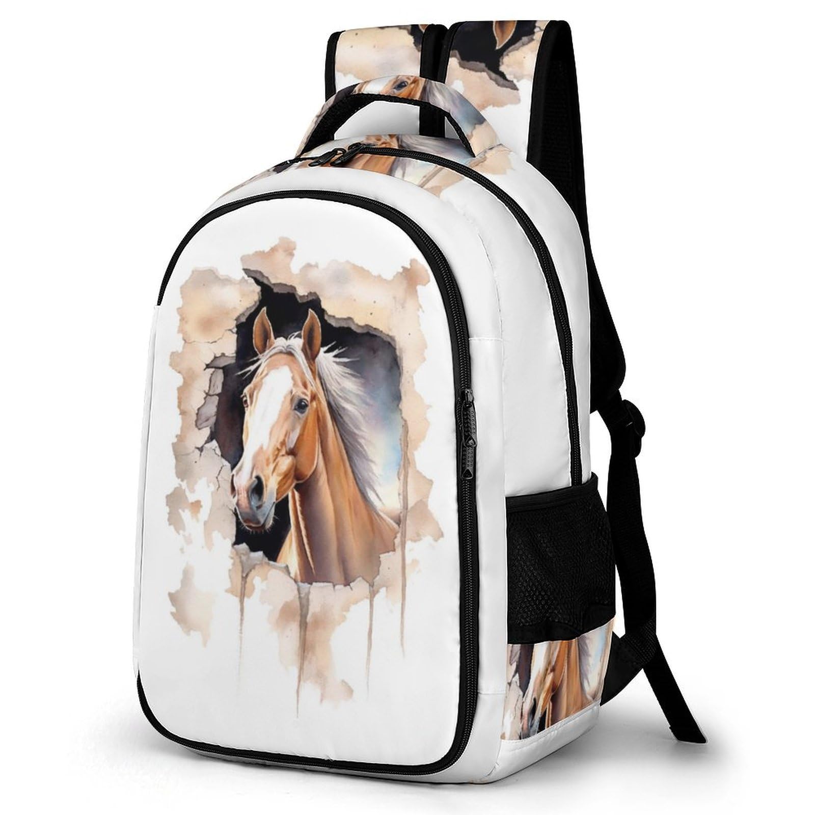 Caballo Mochila Para El Colegio Estudiantes Infantil Mochila Escolar Personalizada Para Estudiantes De Secundaria, Impermeable Y Resistente Al Desgaste.