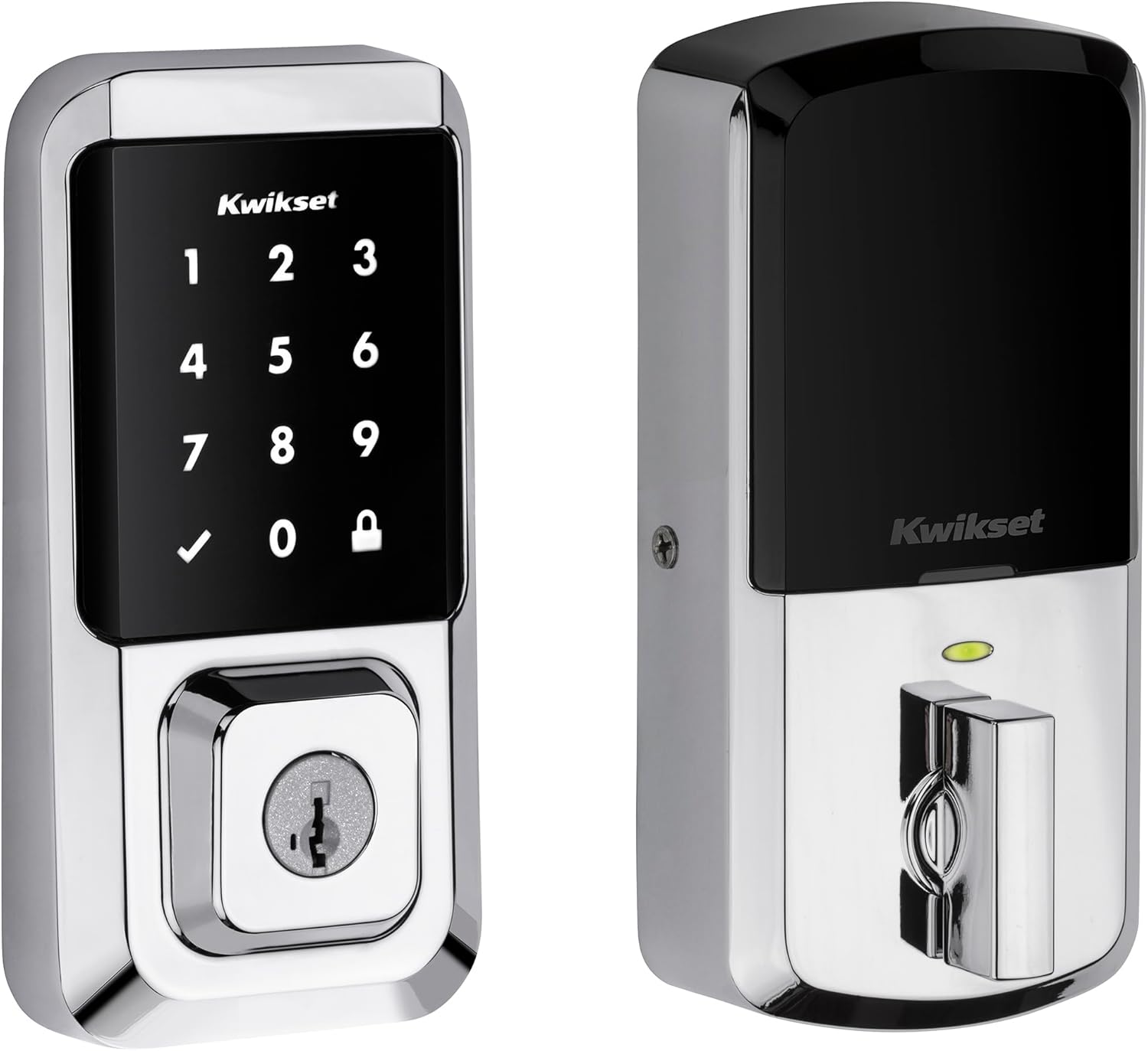 Kwikset Halo Wi-Fi Smart Lock, Keyless Entry Door Deadbolt, Geofence Auto-Unlock, Grade AAA Certified, No Hub Easy Install, Polished Chrome Lifetime Finish Warranty, Touchscreen Kwikset Halo Wi-Fi Smart Lock, Keyless Entry Door Deadbolt, Geofence Auto-Unlock, Grade AAA Certified, No Hub Easy Install, Polished Chrome Lifetime Finish Warranty, Touchscreen