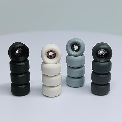 Miniatura 6 de LEEFAI Ruedas de uretano 65D Pro para diapasón, color gris, 65D, hecha a mano, material de uretano, ruedas de rodamientos ultra giratorios, 0.307 x