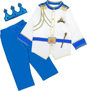 Toddler Halloween Costume, Childrens Cosplay Clothes, Child Prince Clothes T-Shirt Pant Set