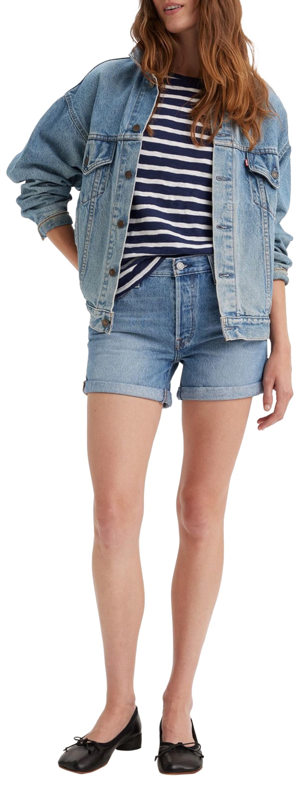 Levi's 501 Rolled Short Pantaloncini di Jeans Donna