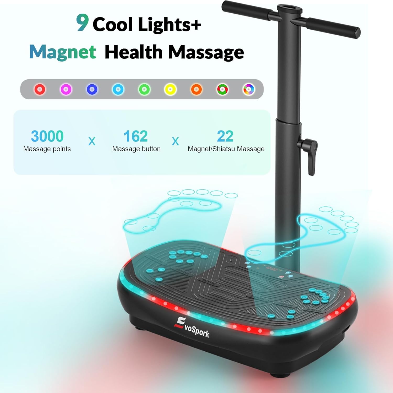 Vibration Plate Exercise Machine, 2025 New EvoSpark Vibration Plate Machine with Industrial Dual-Motor System,Whole Body Vibrating Plate for Lymphatic Drainage,450 Lbs Capacity Vibrate Platform - Image 3