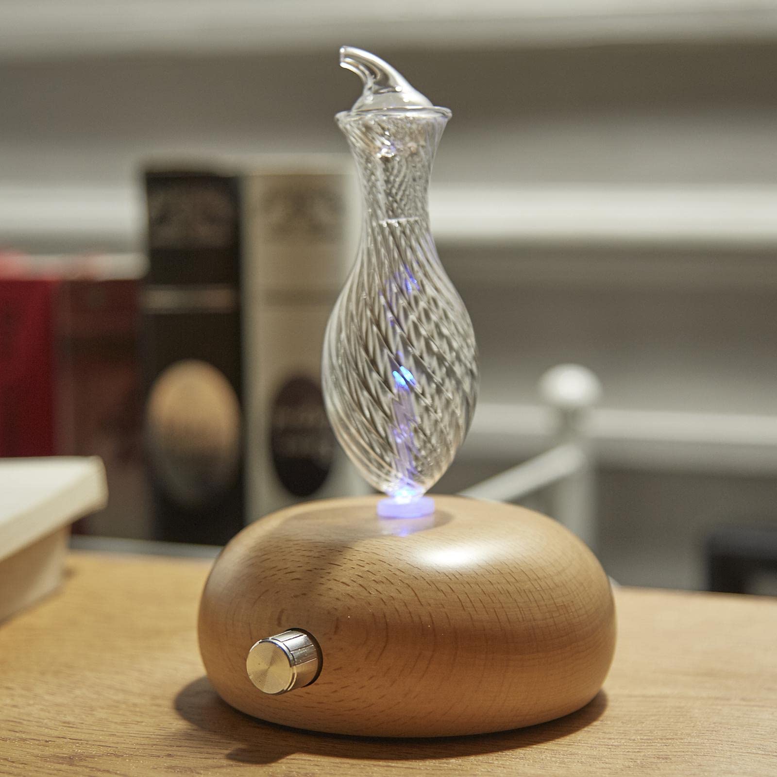 Nebulizzatore a Grana di Legno con Diffusore di Oli Essenziali Senza Acqua, C