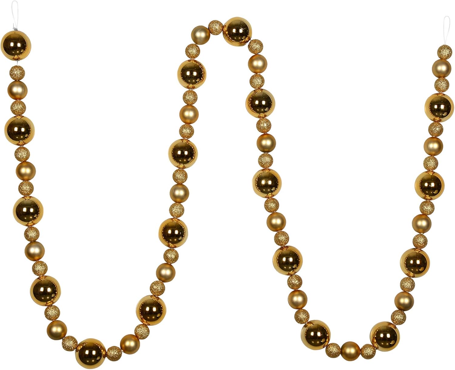 Vickerman 9' Copper Gold Assorted Christmas Ball Ornament Garland