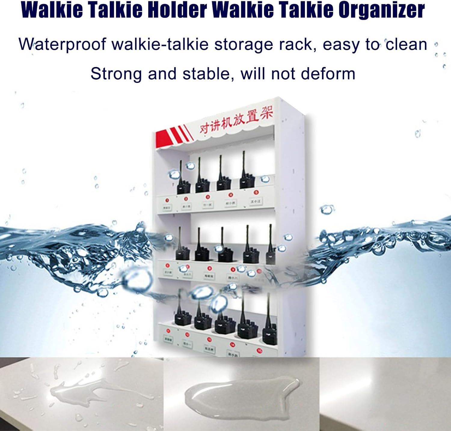 Wall-Mounted Walkie-Talkie Storage Rack, Universal Walkie Talkie Storage Case Two Way Radio Holder, Handheld Walkie Talkie Storage Box Organizer, Multi Radio Rack Display