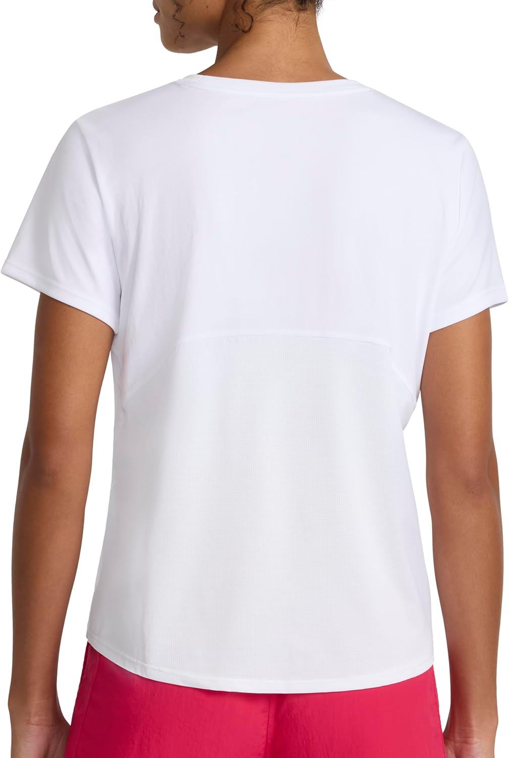 Reebok Womens Small Logo Short Sleeve Crewneck T-Shirt, Lightweight, Moisture Wicking - Image 2