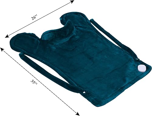 Miniatura 3 de Ruqiji Almohadilla de calefacción de cuello y hombros y espalda de 26 x 35 pulgadas con tecnología de calentamiento rápido y 6 ajustes de