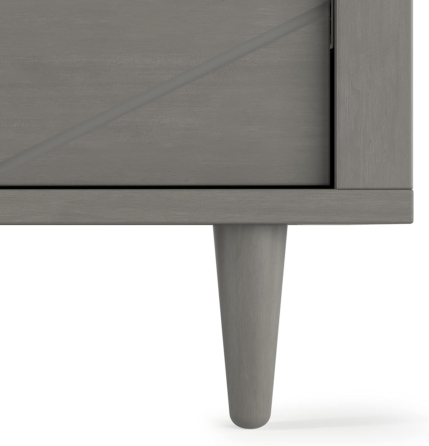 Child Craft Surrey Hill 3-Drawer Dresser, 42" W Mid-Century Modern Nursery Dresser with Diamond Pattern Fronts, Wooden Handle Pulls, Lunar Gray