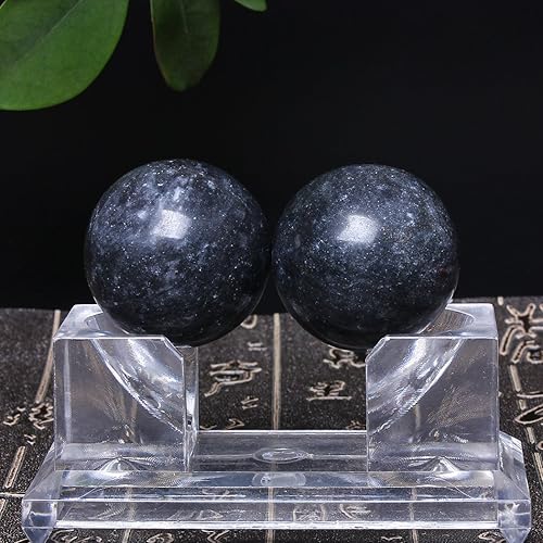 Miniatura 6 de BRABUD BS021 - Pelotas de ejercicio chino de 1.4 pulgadas, color gris oscuro, para aliviar el estrés y la salud, sin campanillas