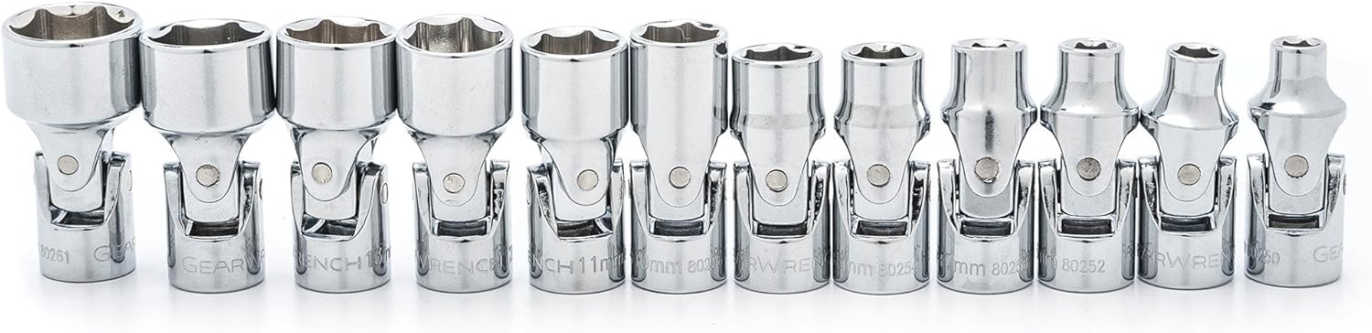 Product Deal GEARWRENCH 12 Pc. 1/4 Drive 6 Pt. Flex Socket Set, Metric - 80311