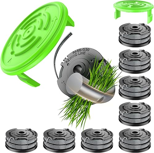 11 piezas de línea de recortadora doble de 0.065 pulgadas (2900719) de repuesto adecuado para Greenworks Weed Wacker 2101602, 2101602A, STBA40B210,