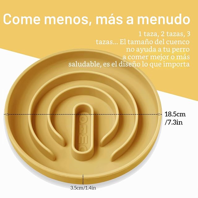 Foto 2 de 7 de OHMO Comedero Perro Antivoracidad para Gatos y Perros, Comedero de Silicona con Ventosa Antideslizante