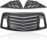 Vista 7 de 3 rejillas de ventana trasera y lateral para Dodge Challenger 2008 2009 2010 2011 2012 2013 2014 2015 2016 2017 2018 2019 2020 2021 ABS cubierta