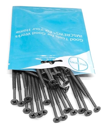 Miniatura 7 de IMScrews 50 tornillos Phillips de cabeza plana #8 x 2-34 pulgadas para paneles de yeso, rosca fina, tornillo de madera de punta afilada, acero al