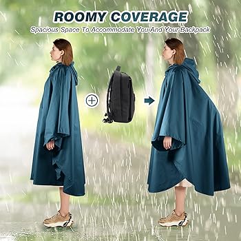 Poncho Imperméable Evertop – Rouge, Léger, Taille Universelle – Neuf Sans étiquette