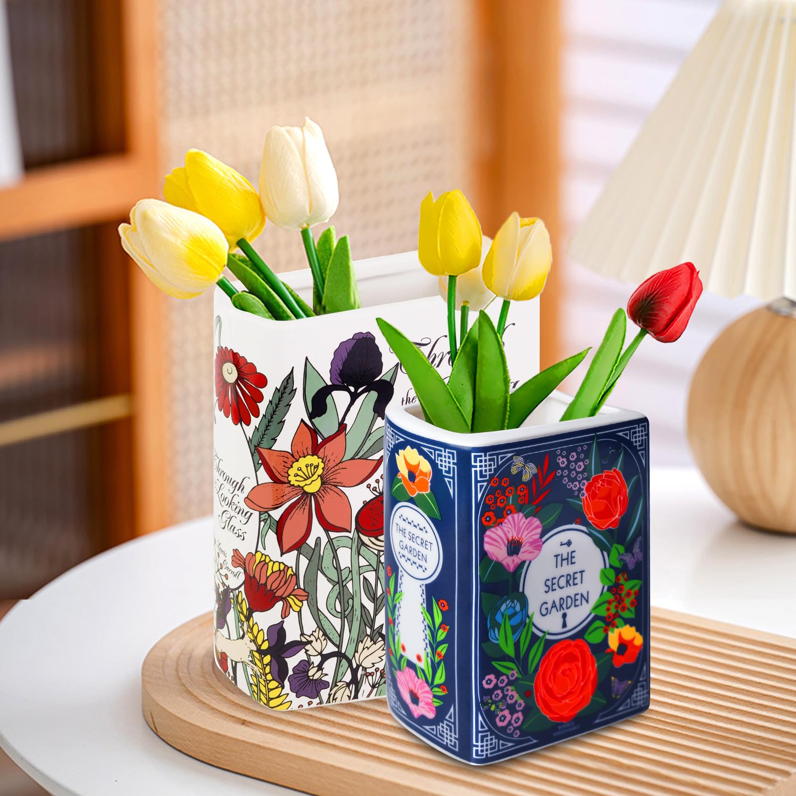 Vaso trasparente a forma di libro 2023, vaso per fiori, decorazione estetica della stanza, sapore artistico e culturale, vaso decorativo in acrilico, unico per casa, camera da letto, ufficio, accento