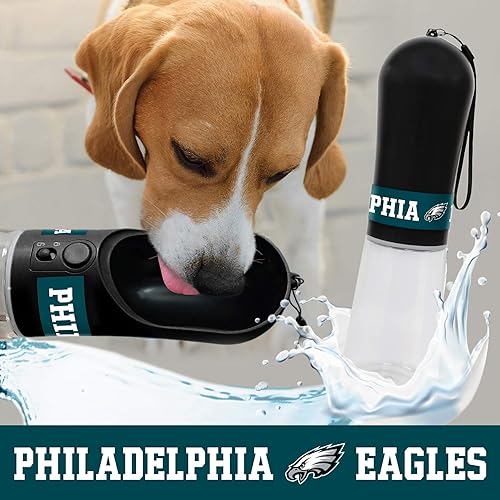 Miniatura 8 de Pets First Botella de agua para perros. Botella de agua para mascotas NFL Philadelphia Eagles. La mejor botella de agua para gatos. Dispensador de
