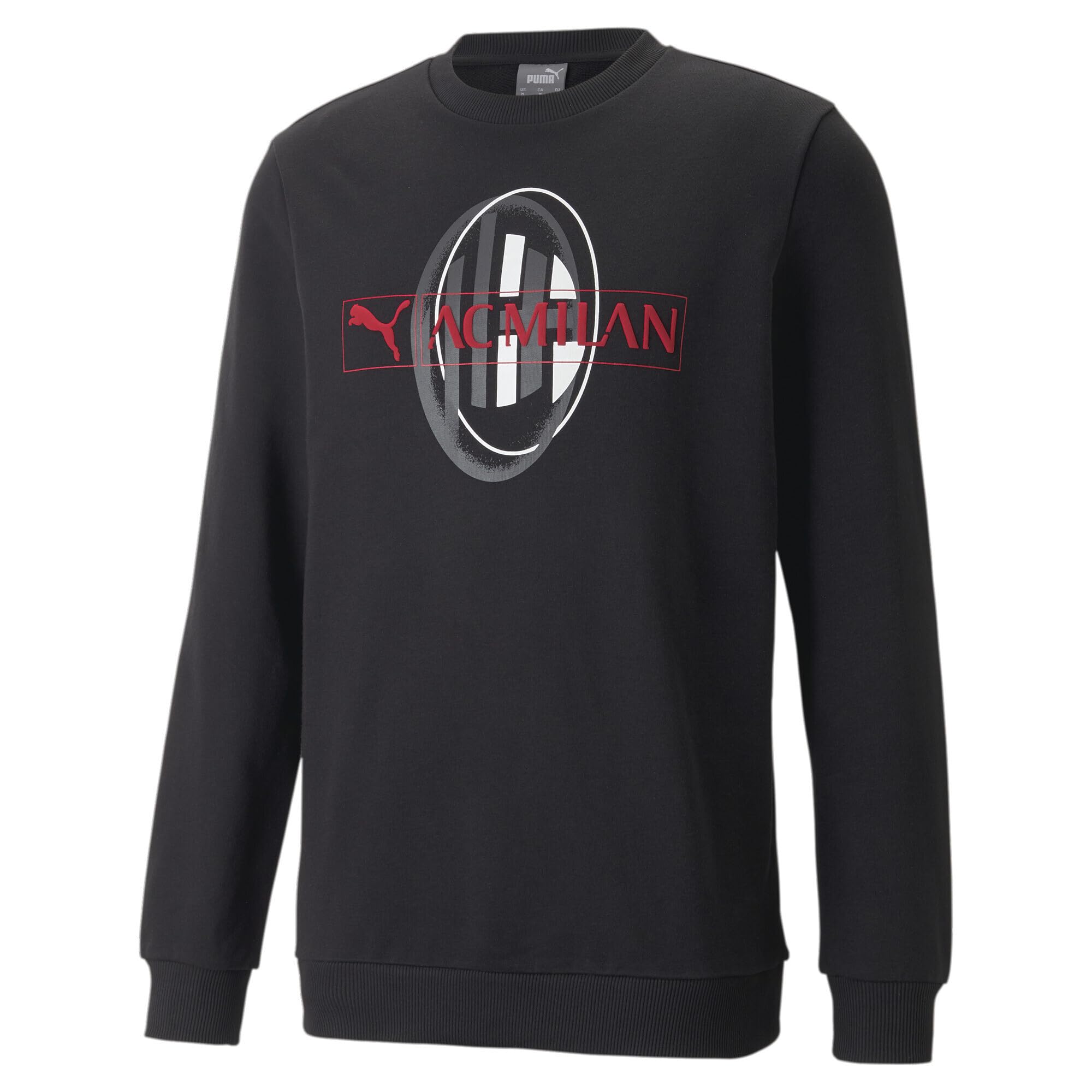 A.c. Milan Hombre Black-Tango Red Ac Milan 769333 Ftbllegacy Crew Soccer T-Shirt Men's 3XL