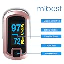 Pulse Oximeter Fingertip, Blood Oxygen Saturation Monitor (SpO2) with Rate Measurements and Waveform Graph, Portable Digital Reading OLED Display, Batteries Lanyard and Carry Case Included gallery image