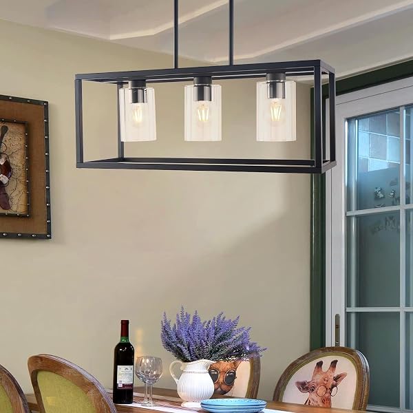 Kalium Chandeliers for Dining Room, 3 Light Dining Room Light Fixture Modern…