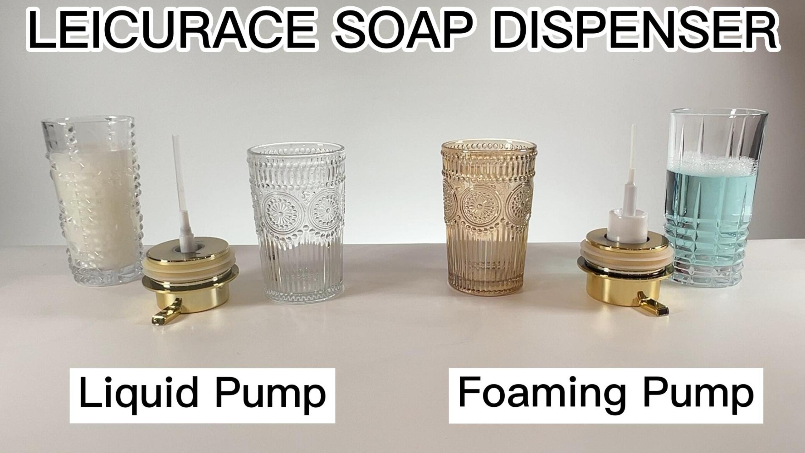 Amazon.com: LEICURACE Glass Foam Soap Dispenser - Toothbrush