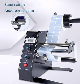 Label Dispenser, Automatic Stripper Separating Machine, Speed Adjustable, Automatic Counting 0-999999, for Food Processing, Logistics and Distribution