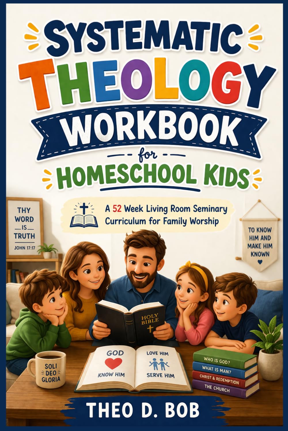 Systematic Theology Workbook for Homeschool Kids: A 52 Week Living Room Seminary Curriculum for Family Worship
