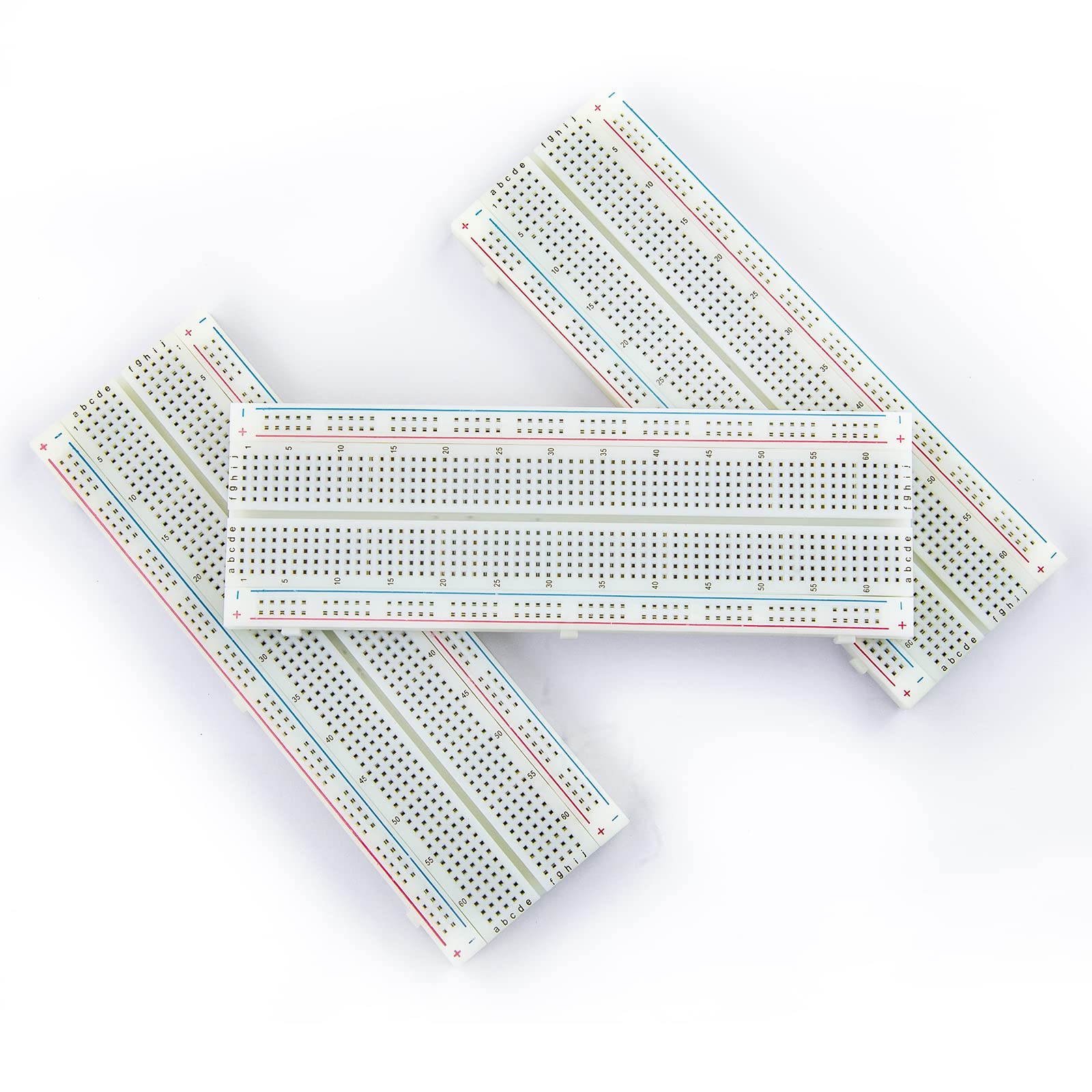 Aueabc 3 Pcs Breadboard 830 Point PCB Board MB-102 Solderless Prototype Universal PCB Bread Board for DIY Kits Arduino Proto Raspberry Pi