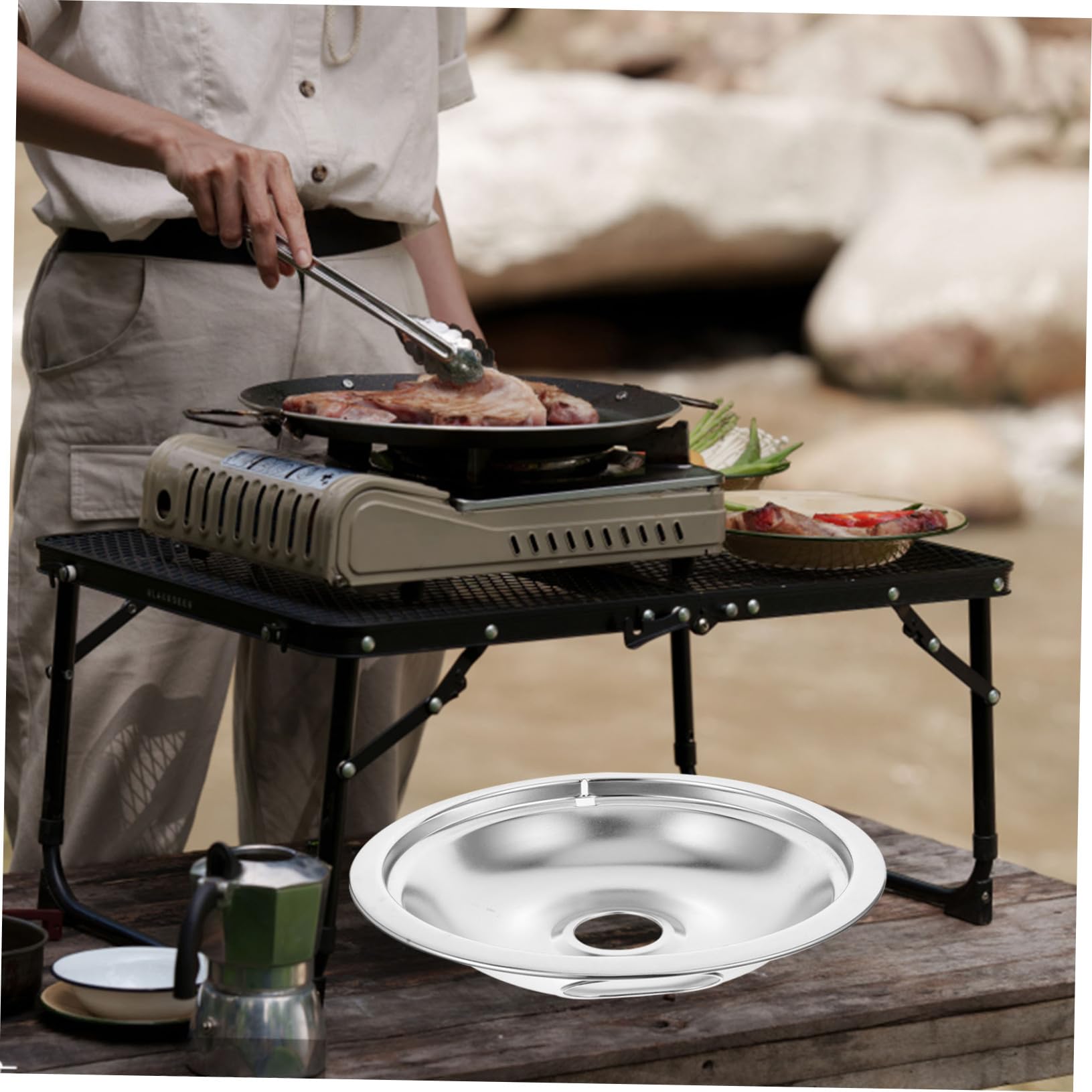 WEKADRIN Electric Stove Drip Pan Burner Covers Replacement Rust- Grill Grease Tray