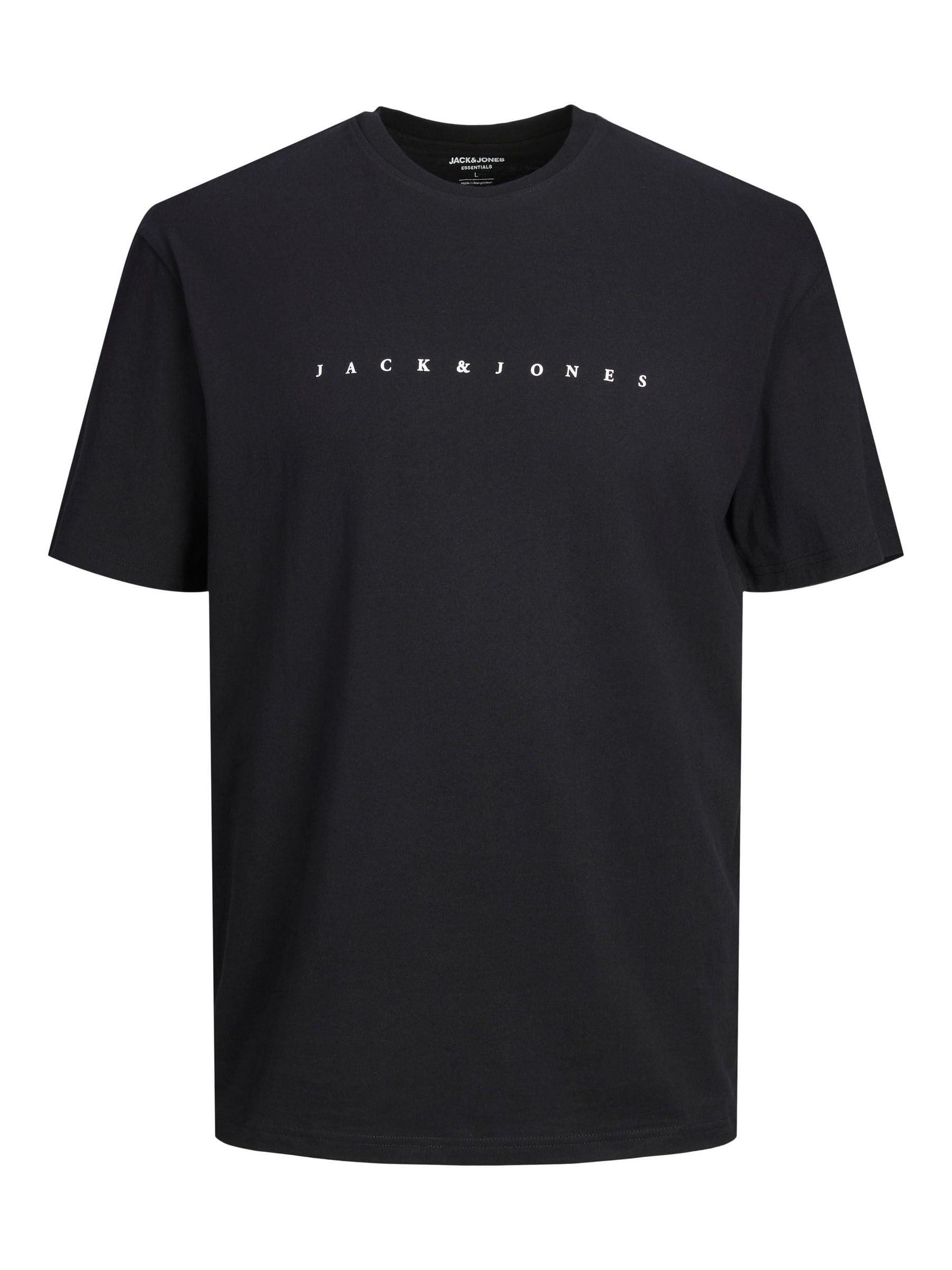 Jack & Jones Men's Noir T-Shirt Large Size Star