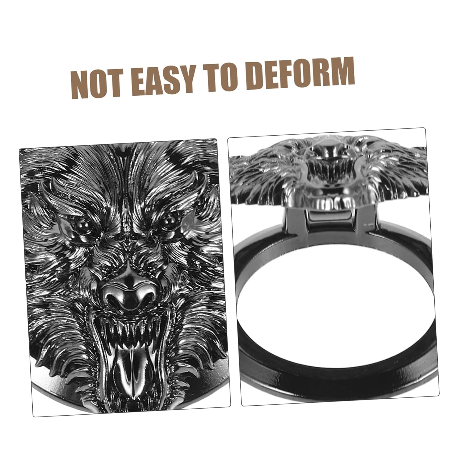 Accessories Wolf Head Push to Start Button Cover for Car Keys Gothic Car Decor Scratch Key Ignition Protective Cover