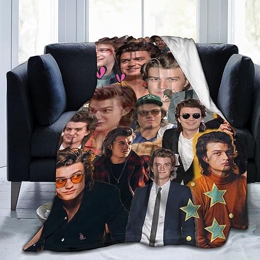 Joe Keery Steve Harrington Blanket Ultra Soft Throw Blanket for Sofa Offiece Bed Car Camp Couch for Adults Kids 60