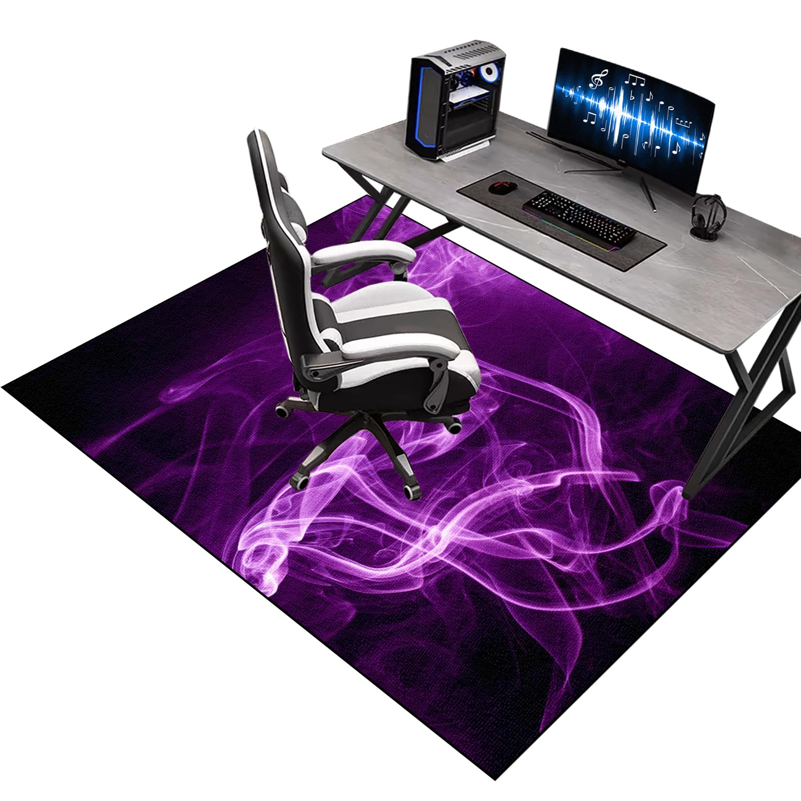 Kqiejuy Colorb0056 Heavy Duty Office Gaming Chair Mats For Carpeted And Hardwood Floor, Office Chair Mat For Carpet, Floor Protectors For Rolling Chairs, Desk Chair Mat For Carpeted Floors, Protector Rug 200 X 220 Cm
