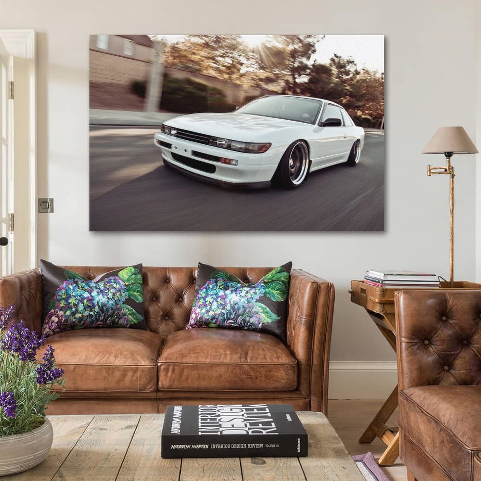 Ferrari Roma Poster Druck Italien Super Car Art für Ferrari-Fan Geschenk Luxus-Sportwagen