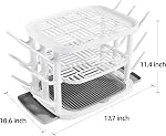 Sac de séchage pour biberons,3-Tier Organisateur de comptoir de grande capacité avec 360° Ventilation, bac à drague amovible, base antidérapante – Support de bouteille facile à nettoyer pour les accessoires pour bébé
