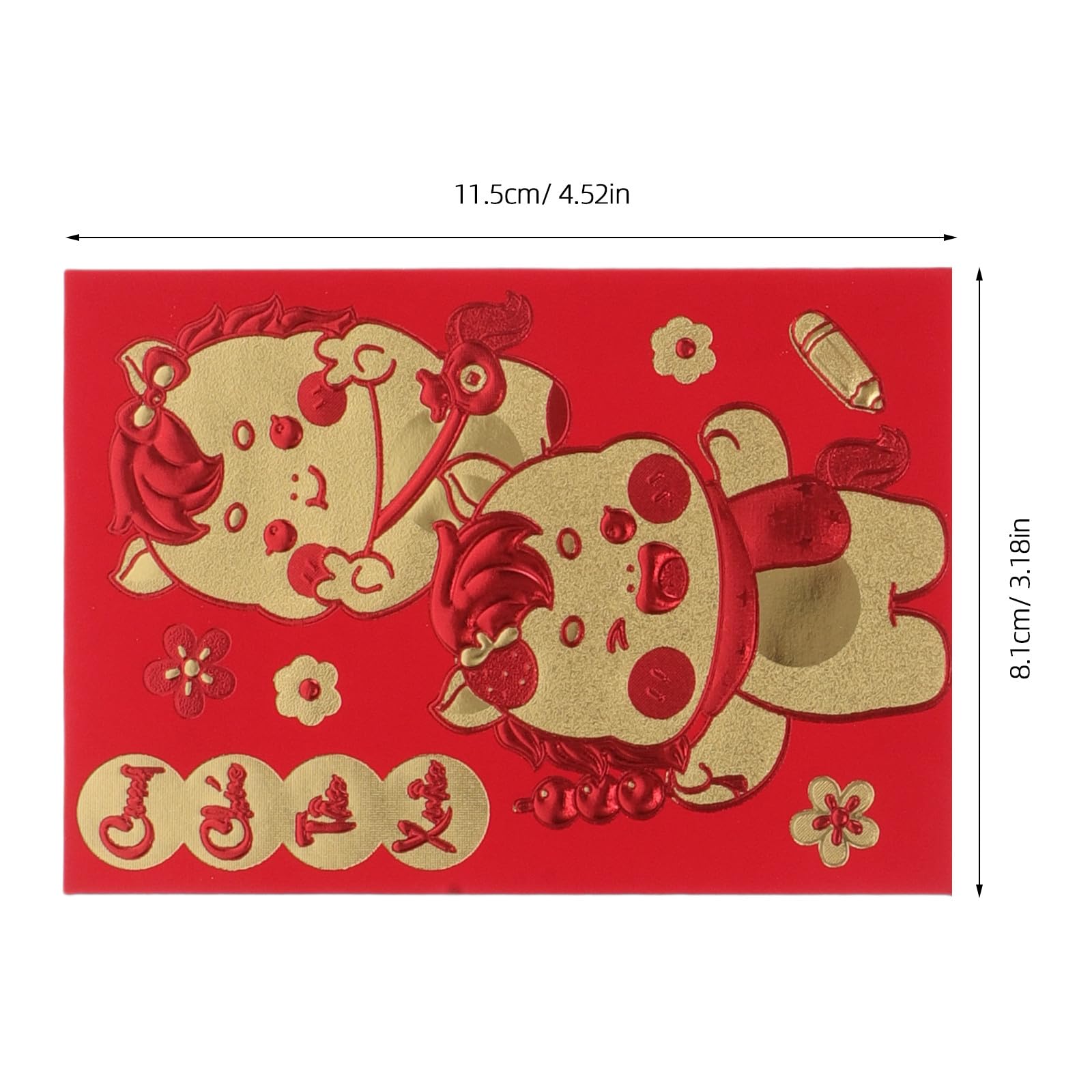 DOITOOL 360piezas Sobres Rojos Año del Caballo Bonitos Sobres Li Xi Chinos para Decoraciones del Año Lunar