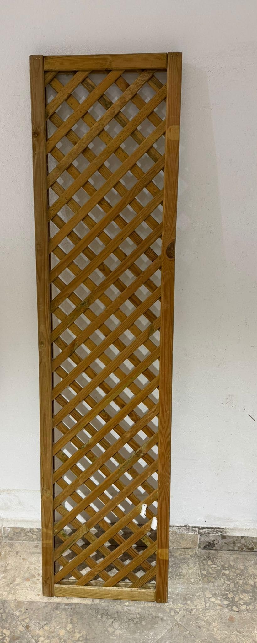 Suinga Panel de Celosia de Madera 50x180 cm | Cuadros 9 cm | Decoración de Ambientes Interior o Exterior | Celosia Decorativa Jardin