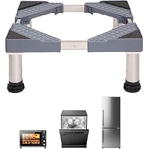 Fridge Machine Stand freezer base Widened thickened panel 7.9in High | Feet don't scratch floors Adjustable Base for Refrigerator, Chest Freezer, Beverage Cooler, Gray